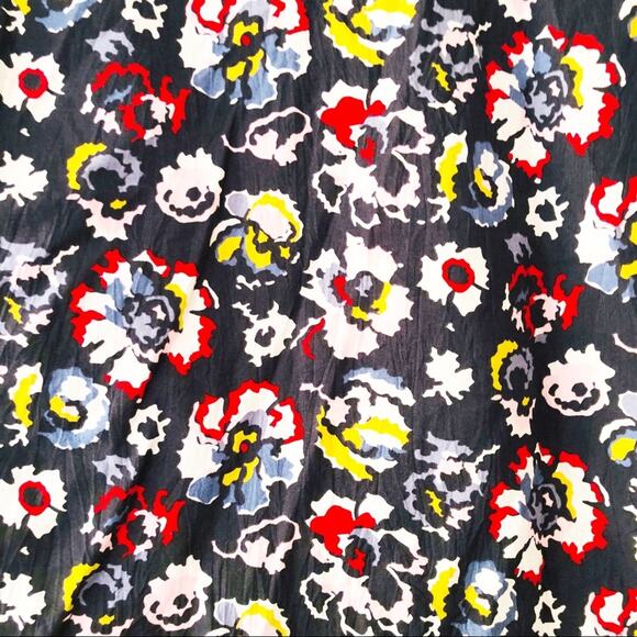 Boden Slate Blue Gray Vibrant Floral Tunic Top US 2 - Picture 8 of 9